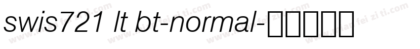 swis721 lt bt-normal字体转换